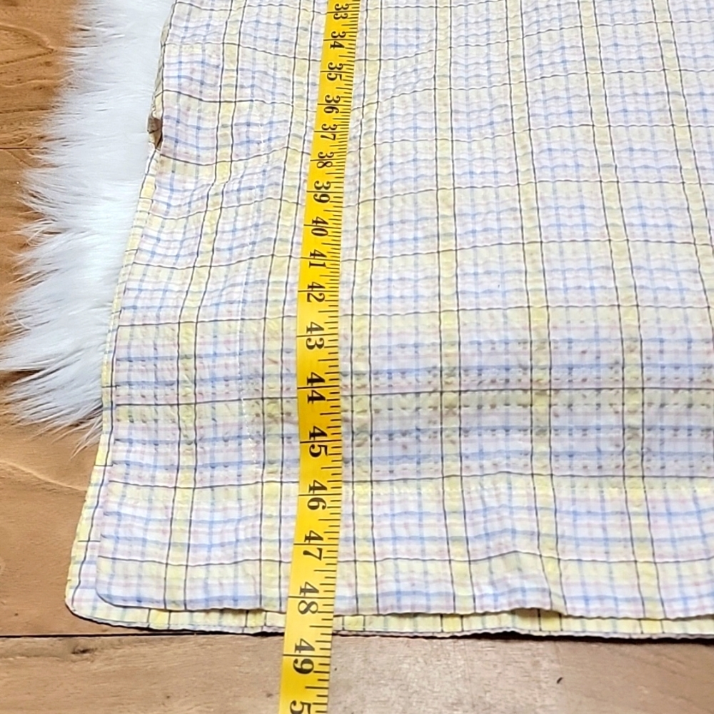 GANNI | Seersucker Pastel Checkered Puffy Sleeve Midi Dress EU 36 - Picture 12 of 14
